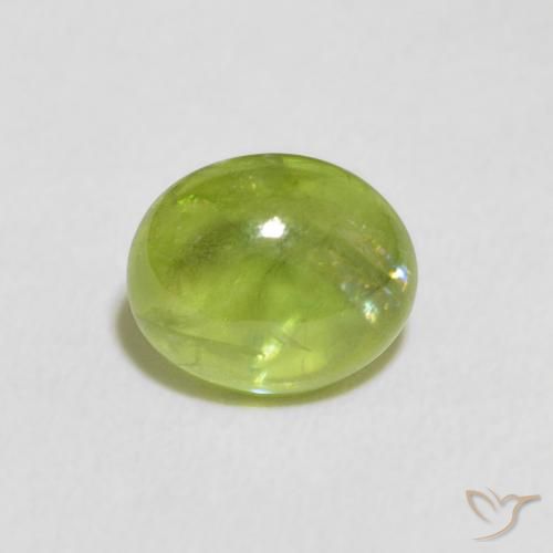 1.52ct Naturale Verde giallastro Sfene, Ovale, Trasparente