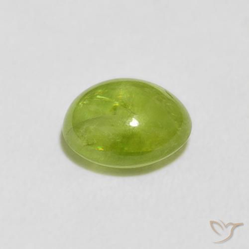 Sfene Verde giallastro naturale da 1.52 ct, Ovale, Trasparente