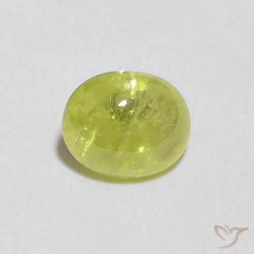 1.23ct Naturale Verde acceso Sfene, Ovale, Trasparente