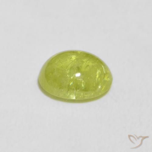 Sfene Verde acceso naturale da 1.23 ct, Ovale, Trasparente