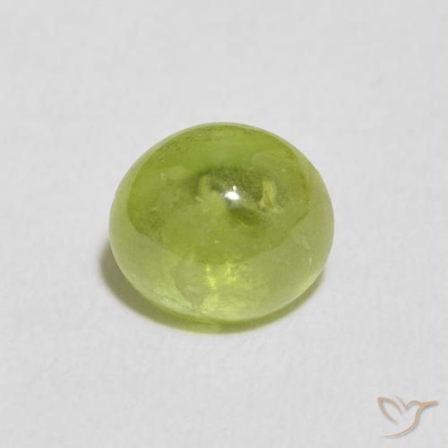 1.72ct Naturale Verde giallastro Sfene, Ovale, Trasparente