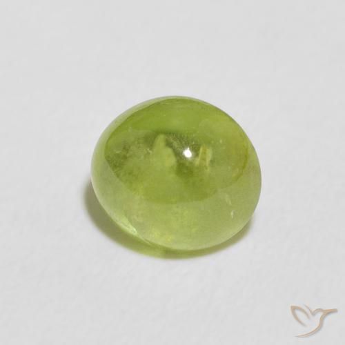 Sfene Verde giallastro naturale da 1.72 ct, Ovale, Trasparente
