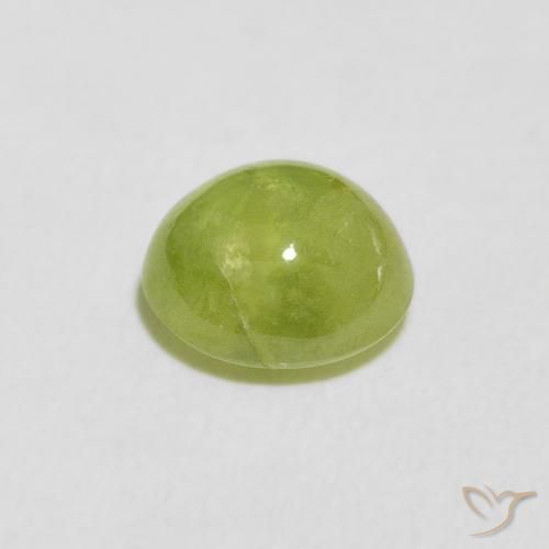 Sfene Verde giallastro naturale da 1.72 ct, Ovale, Trasparente