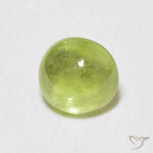 Sfene Verde lime naturale da 1.67 ct, Ovale, Trasparente