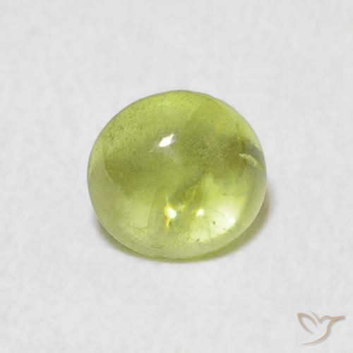 0.74ct Naturale Verde lime Sfene, Ovale, Trasparente