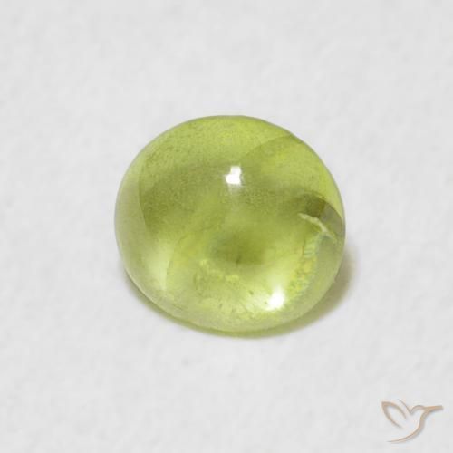 Sfene Verde lime naturale da 0.74 ct, Ovale, Trasparente