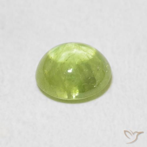 Sfene Verde chiaro naturale da 1.37 ct, Ovale, Trasparente