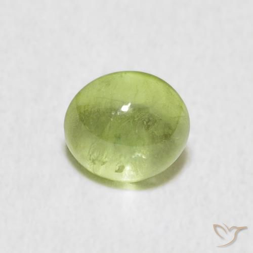 0.69ct Naturale Verde medio Sfene, Ovale, Trasparente