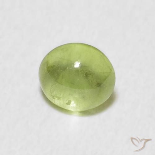 Sfene Verde medio naturale da 0.69 ct, Ovale, Trasparente