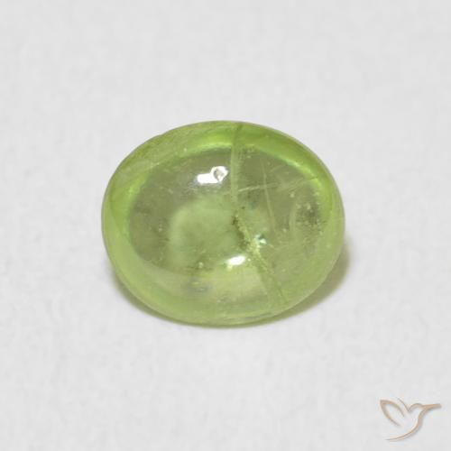 Sfene Verde chiaro naturale da 1.02 ct, Ovale, Trasparente