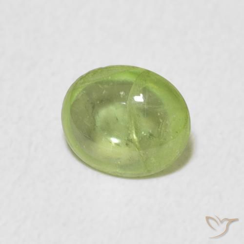Sfene Verde chiaro naturale da 1.02 ct, Ovale, Trasparente