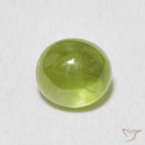 1.64ct Naturale Verde acceso Sfene, Ovale, Trasparente