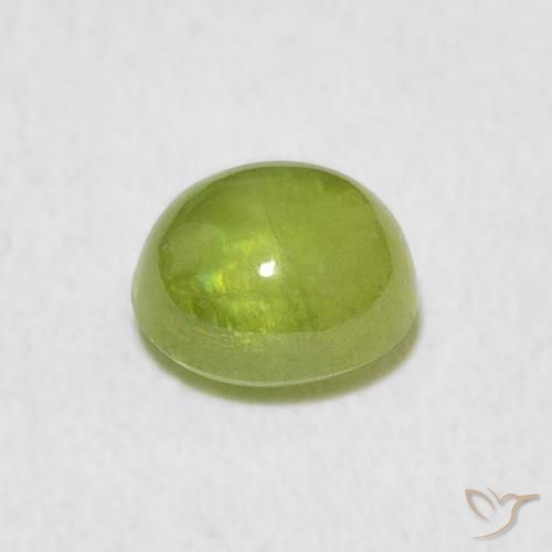 Sfene Verde acceso naturale da 1.64 ct, Ovale, Trasparente