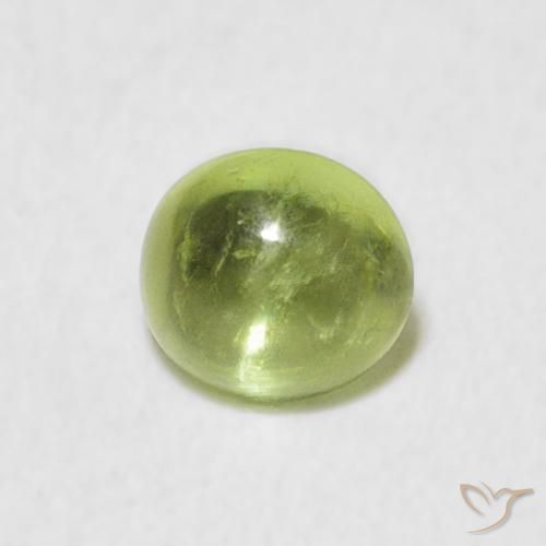 0.96ct Naturale Verde acceso Sfene, Ovale, Trasparente