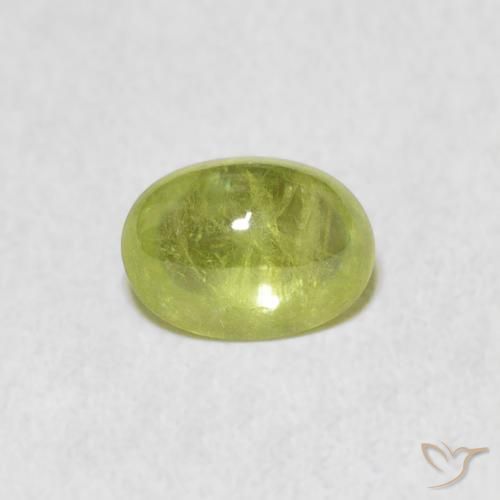 1.40ct Naturale Verde lime Sfene, Ovale, Trasparente