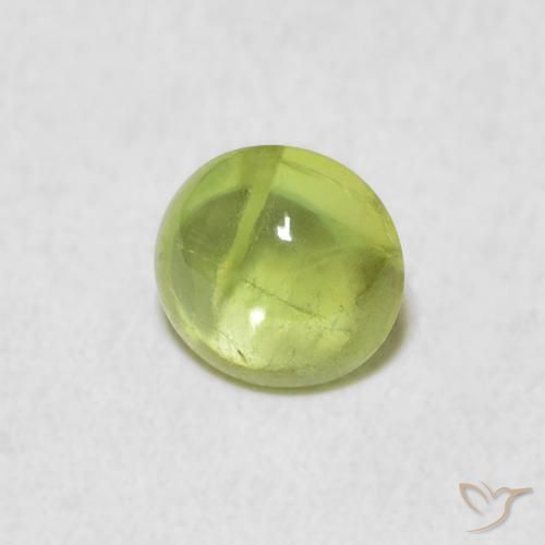 Sfene Verde giallastro vivace naturale da 1.17 ct, Ovale, Trasparente