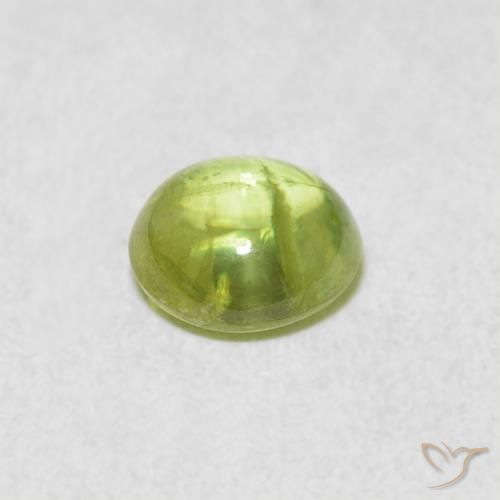Sfene Verde giallastro vivace naturale da 1.17 ct, Ovale, Trasparente
