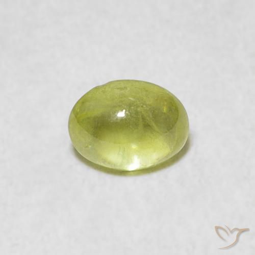 0.77ct Naturale Verde lime Sfene, Ovale, Trasparente