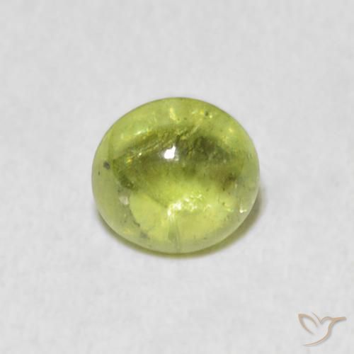 1.38ct Naturale Verde lime Sfene, Ovale, Trasparente