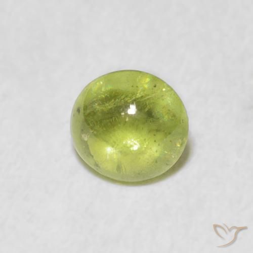 Sfene Verde lime naturale da 1.38 ct, Ovale, Trasparente