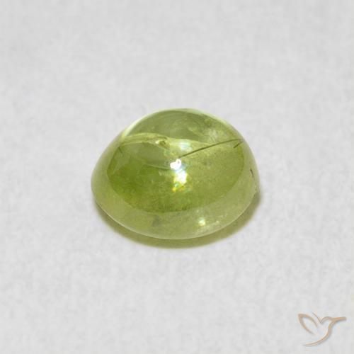 Sfene Verde lime naturale da 1.42 ct, Ovale, Trasparente