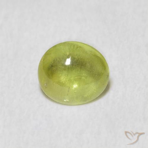 1.00ct Naturale Verde lime Sfene, Ovale, Trasparente