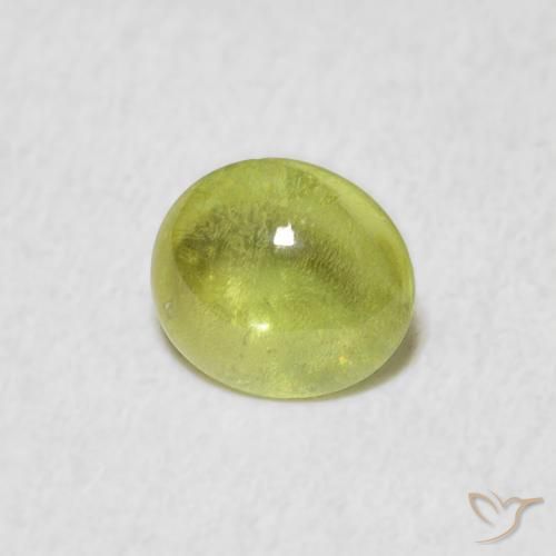 Sfene Verde lime naturale da 1.00 ct, Ovale, Trasparente