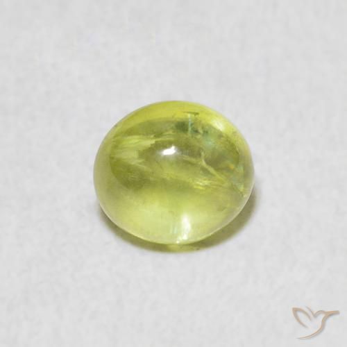 1.08ct Naturale Verde lime Sfene, Ovale, Trasparente