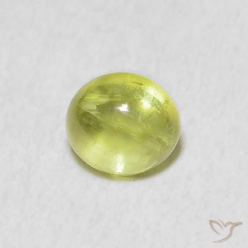 Sfene Verde lime naturale da 1.08 ct, Ovale, Trasparente