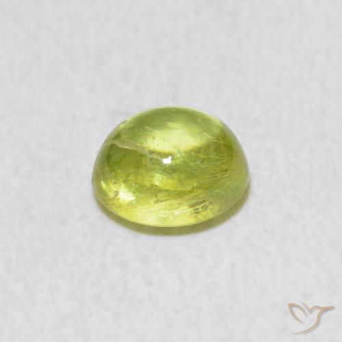 Sfene Verde lime naturale da 1.08 ct, Ovale, Trasparente