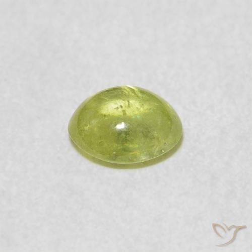 Sfene Verde lime naturale da 0.91 ct, Ovale, Trasparente