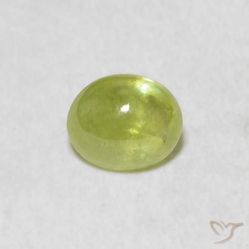 0.84ct Naturale Verde lime Sfene, Ovale, Trasparente
