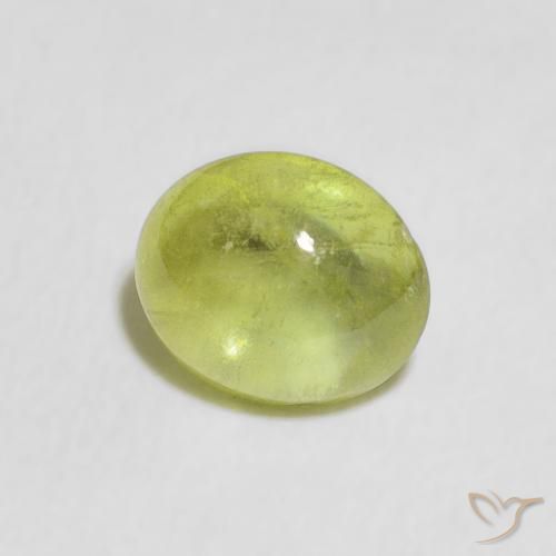 Sfene Verde chiaro naturale da 1.32 ct, Ovale, Trasparente