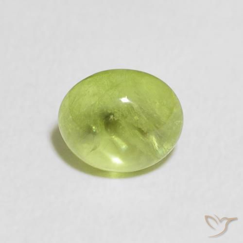 Sfene Verde giallastro vivace naturale da 1.07 ct, Ovale, Trasparente