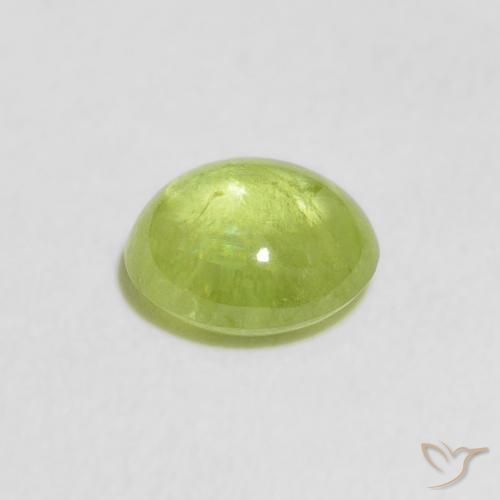 Sfene Verde giallastro vivace naturale da 1.07 ct, Ovale, Trasparente