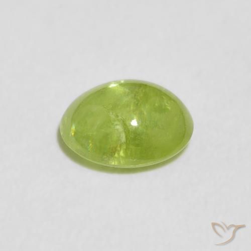 Sfene Verde acceso naturale da 1.04 ct, Ovale, Trasparente