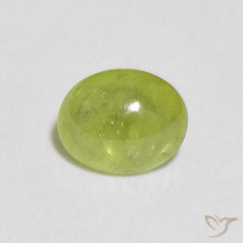 1.15ct Naturale Verde acceso Sfene, Ovale, Trasparente