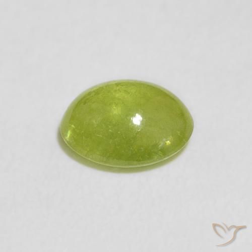 Sfene Verde acceso naturale da 1.15 ct, Ovale, Trasparente