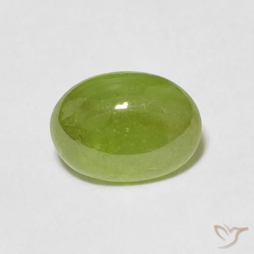 1.20ct Naturale Verde medio Sfene, Ovale, Trasparente