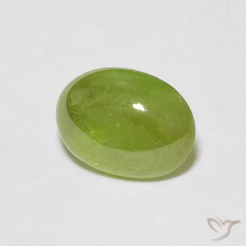 Sfene Verde medio naturale da 1.20 ct, Ovale, Trasparente