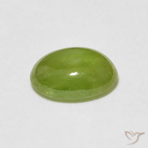 Sfene Verde medio naturale da 1.20 ct, Ovale, Trasparente