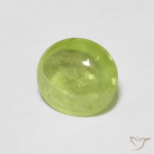 Sfene Verde acceso naturale da 0.80 ct, Ovale, Trasparente