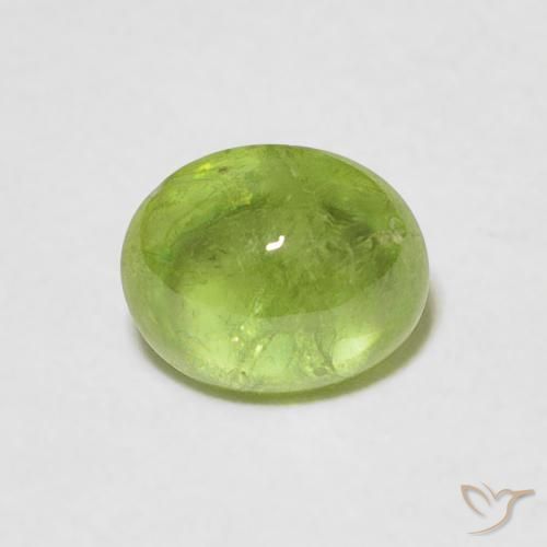1.05ct Naturale Verde acceso Sfene, Ovale, Trasparente