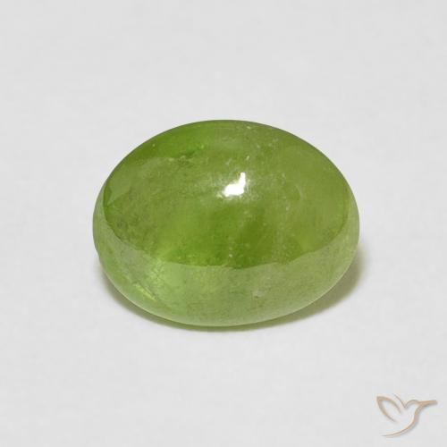 1.16ct Naturale Verde medio Sfene, Ovale, Trasparente