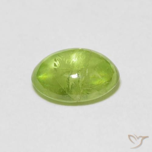 Sfene Verde chiaro e vivace naturale da 1.60 ct, Ovale, Trasparente