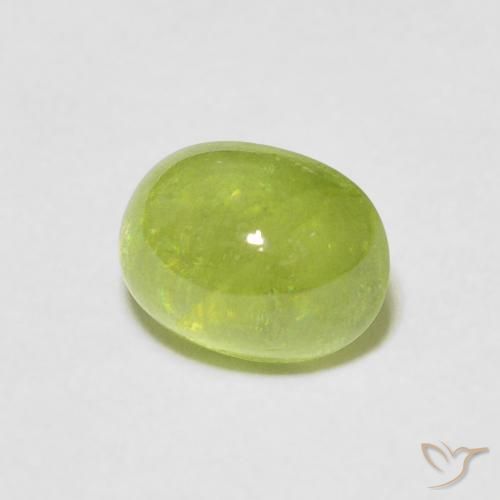 Sfene Verde medio naturale da 1.64 ct, Ovale, Trasparente