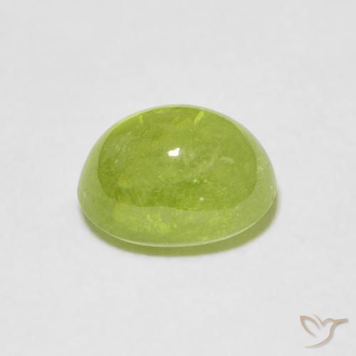 Sfene Verde medio naturale da 1.64 ct, Ovale, Trasparente