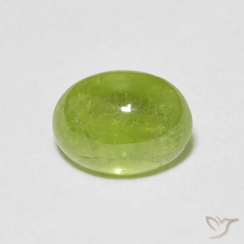1.41ct Naturale Verde medio Sfene, Ovale, Trasparente