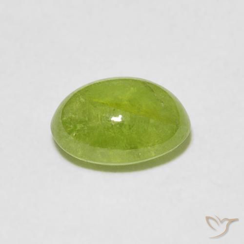 Sfene Verde medio naturale da 1.41 ct, Ovale, Trasparente