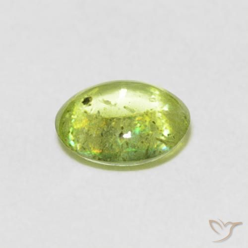 Sfene Verde medio naturale da 0.61 ct, Ovale, Trasparente